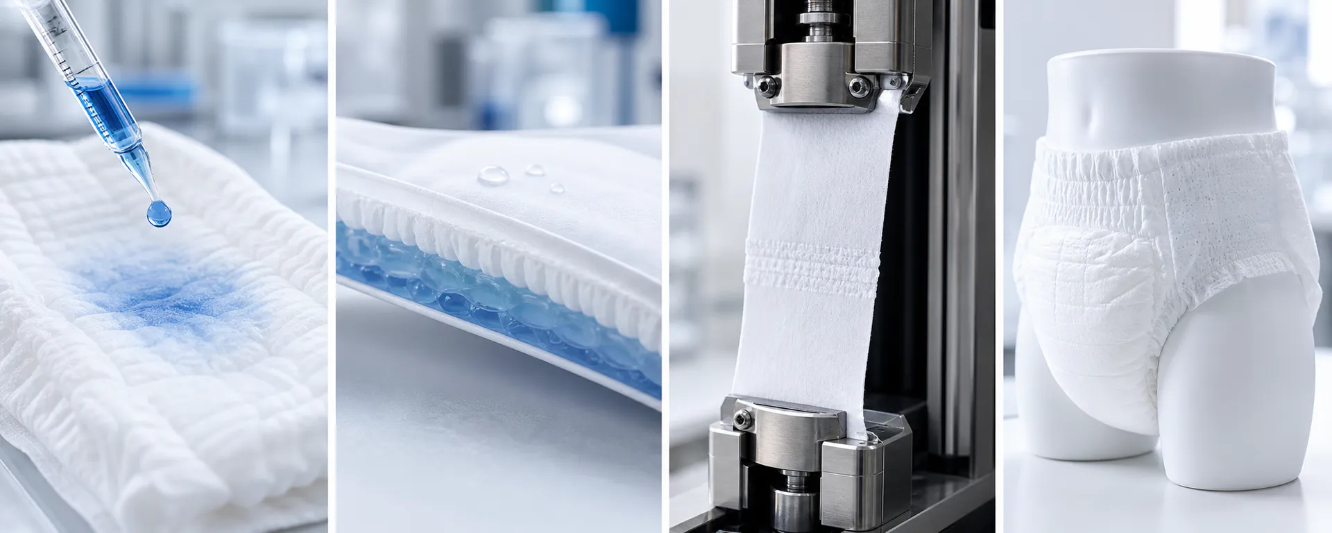 Laboratory absorption testing with liquid droplet