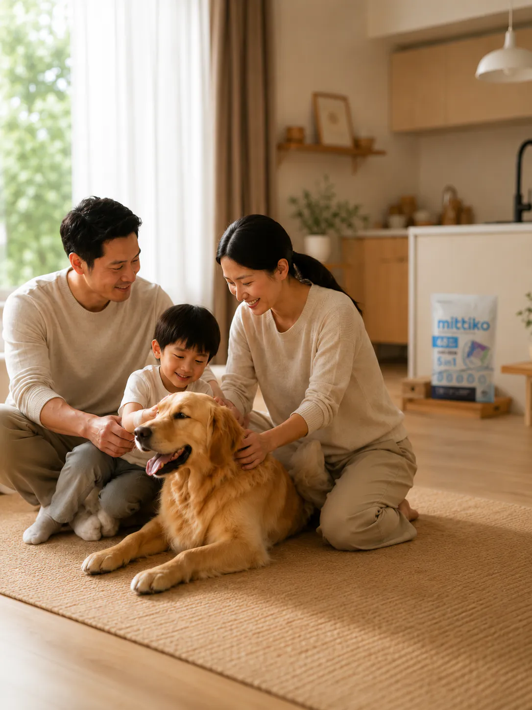 Family spending time together at home